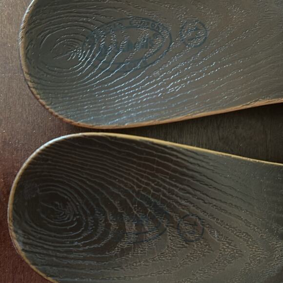 Dr. Scholl's | Blue Denim/Chambray Adjustable Strap Wooden Clogs Size 11 - Picture 5 of 7